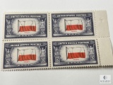 # 909 - 1943 Overrun Countries: 5c Flag of Poland Plate Block of Four Stamps