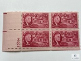 #931 - 1945 2c Roosevelt and Little White House Plate Block of Four Stamps
