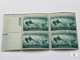 #936 - 1945 3c US Armed Forces: Coast Guard Plate Block of Four Stamps