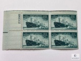 #939 - 1946 3c US Armed Forces: Merchant Marine Plate Block of Four Stamps