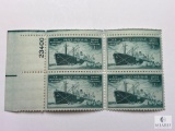 #939 - 1946 3c US Armed Forces: Merchant Marine Plate Block of Four Stamps