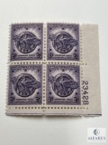 #940 - 1946 3c US Armed Forces: Veterans of World War II Plate Block of Four Stamps