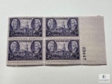 #941 - 1946 3c Tennessee Statehood Plate Block of Four Stamps