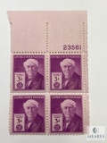#945 - 1947 3c Thomas A. Edison Plate Block of Four Stamps
