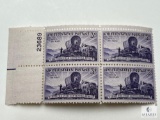 #950 - 1947 3c Utah Centennial Plate Block of Stamps