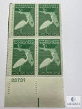 #952 - 1947 3c Everglades National Park Plate Block of Four Stamps