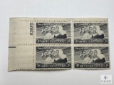 #956 - 1948 3c Four Chaplains Plate Block of Four Stamps