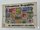 Colombian Republic, C-2, 65 Different Stamps, Unopened Envelope
