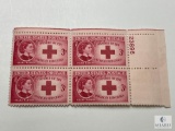 #967- 1948 3c Clara Barton Founder Of The American Red Cross, Plate Block of Four Stamps