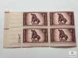 #973 - 1948 3c Rough Riders Plate Block of Four Stamps