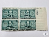#974 1948 3c Juliette Low Founder of The Girl Scouts Of The USA, Plate Block of Four Stamps