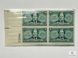 #974 1948 3c Juliette Low Founder of The Girl Scouts Of The USA, Plate Block of Four Stamps