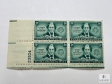 #974 1948 3c Juliette Low Founder of The Girl Scouts Of The USA, Plate Block of Four Stamps
