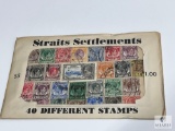 Straits Settlements, S5, 40 Different Stamps, Unopened Envelope