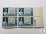 #978 1948 Lincoln Gettysburg Address 3c Block of Four Stamps