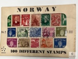 Norway, N-5, 100 Different Stamps, Unopened Envelope