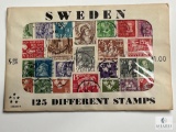 Sweden, S-23, 125 Different Stamps, Unopened Envelope