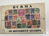 Burma, B-13, 30 Different Stamps, Unopened Envelope