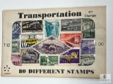 Transportation, T-10, 80 Different Stamps, Unopened Envelope