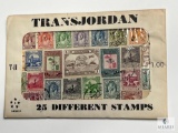 Transjordan, T-11, 25 Different Stamps, Unopened Envelope