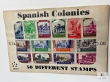 Spanish Colonies, S-14, 50 Different Stamps, Unopened Envelope