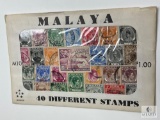 Malaya, M10, 40 Different Stamps, Unopened Envelope