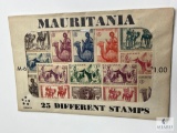 Mauritania, M-6, 25 Different Stamps, Unopened Envelope