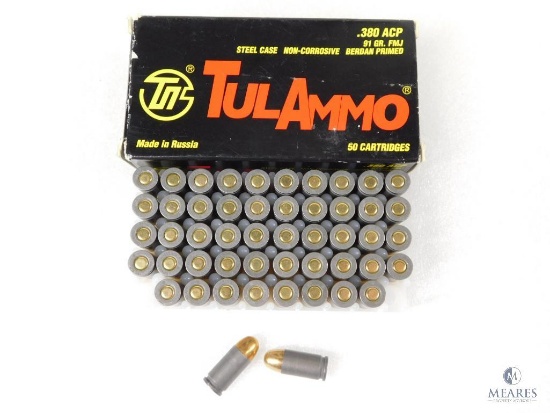 Tulammo .380 ACP 91 Grain FMJ One box of 50 Rounds
