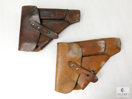 Lot of Two European Style Leather Flap Holsters