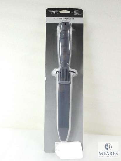 New Glock Field Knife with Saw in Grey Includes Belt Clip Scabbard