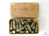 Partial Box .25 Auto Ammo in Vintage 1930's Remington Box