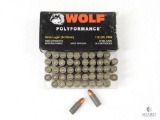 49 Rounds Wolf 9mm Luger 115 Grain FMJ Steel Case Ammo