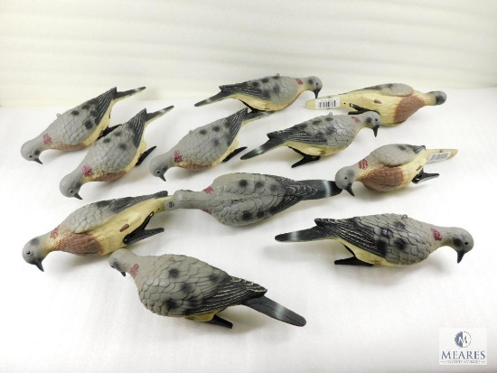 Lot of 11 Morning Dove Decoys - Clip On Bases