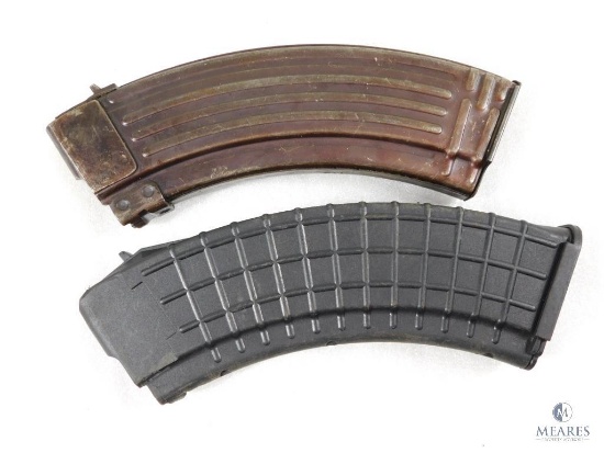 Lot of Two 30 Round 7.62x39mm AK47 Magazines (One Each Metal and Plastic)