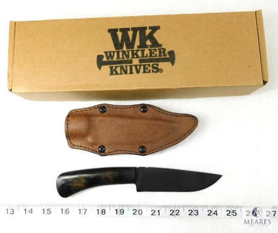 Winkler Knives Highland Hunter Fixed Blade Black Laminate Grips