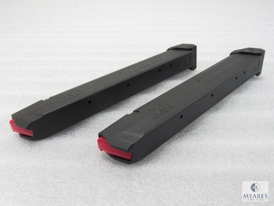 Two New 30 Round 9mm Pistol Magazines Fits Glock 17,19,26,34 and Carbine Rifles