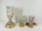 Three Decorated Electric Accent Lamps