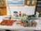 Large Lot of Christmas Decor, Includes Christmas Tin Cans, Lights, Etc.