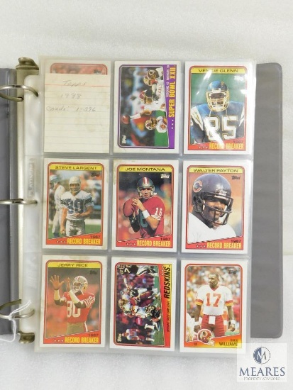 1988 Topps Football Trading Cards Total of 396 Cards