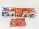 Lot of Seven Racing Champions 1:64 Scale Nascar Race Cars with Collector Cards