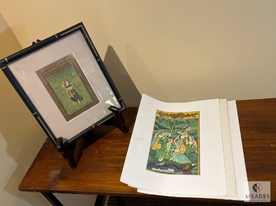 Islamic Turkish Art Prints - One Framed with Table Top Easel