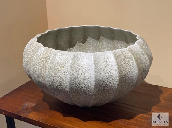 Fluted Caledon Pebble Ceramic Bowl 8" Tall