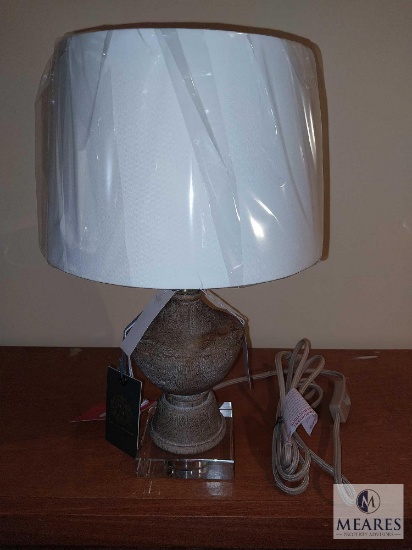Regina Andrew Wood Beatrix Mini Lamp with White Drum Shade 16"