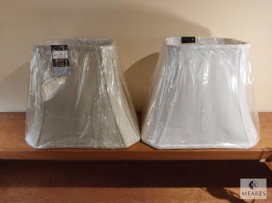 Lot of Two APK Inverted Rectangle Lampshade in Pebble and White