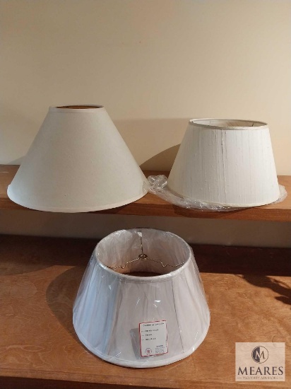 Lot of Three Assorted Cream Tone Empire Lampshades