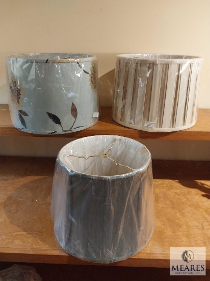 Lot of Three Assorted Drum Lampshades