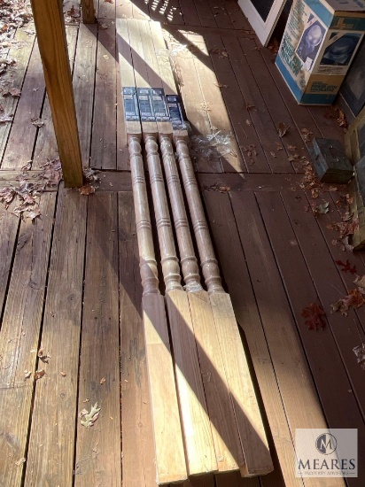 Four New HB&G Porch Posts, 4" x 10' Turn Post