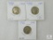 Buffalo Nickels, 1917 (G), 1919 (VG-F), 1921 (G-VG)