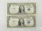 Lot of Two 1935-E Dollar Silver Certificates Consecutive Serial Numbers Choice Crisp UNC