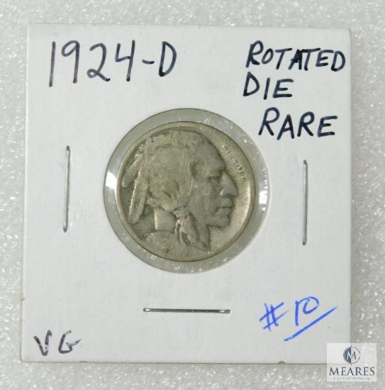 1924-D Buffalo Nickel VG, Rotated Reverse